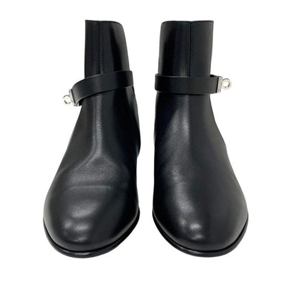 Hermes Neo Boots Short Boots Shoes Leather Black Silver Unused Kelly Hardware