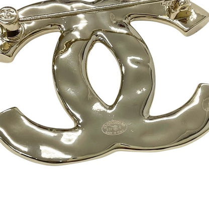 Chanel Brooch Corsage Gold Here Mark Rhinestone