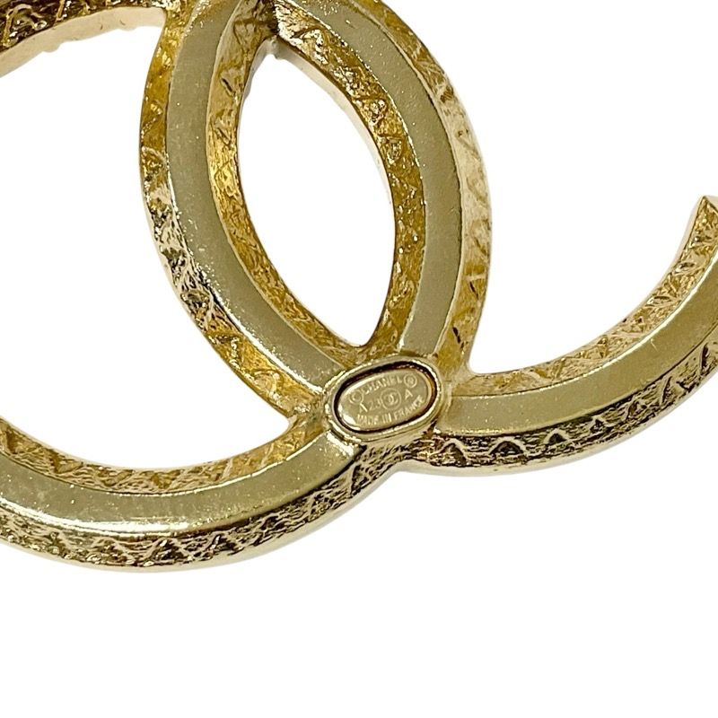 Chanel Brooch Corsage Gold Here Mark Rhinestone