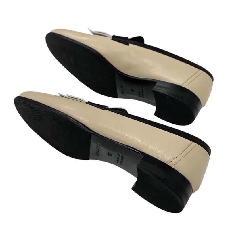 Hermes Royal Loafer Leather Shoes Leather Beige Black White Moccasin Flat Shoes