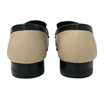 Hermes Royal Loafer Leather Shoes Leather Beige Black White Moccasin Flat Shoes