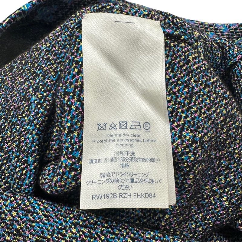 Louis Vuitton Monogram Dress Silk Blue Sleeveless