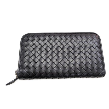 Bottega Veneta Intrecciato Round Zipper Long Wallet / Black / Next-day Delivery