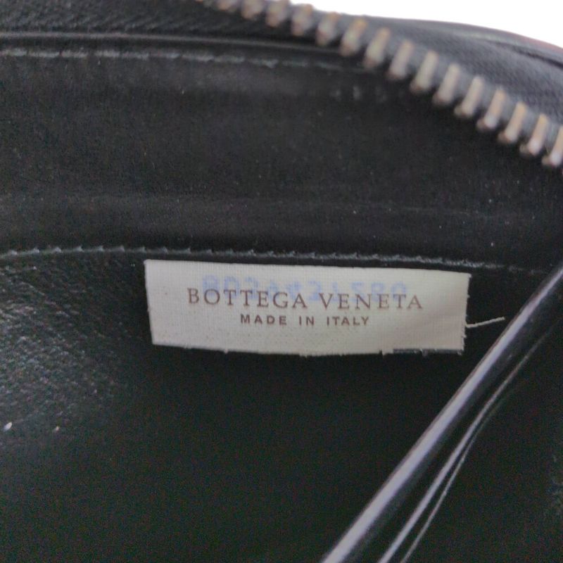 Bottega Veneta Intrecciato Round Zipper Long Wallet / Black / Next-day Delivery