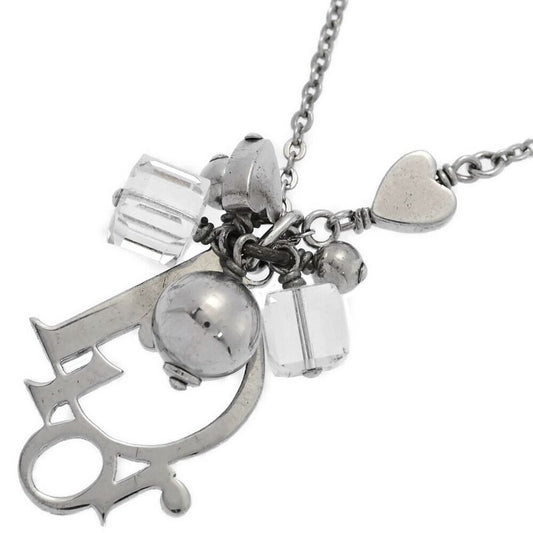 Christian DIOR Logo Heart Chain Necklace And Pendant / Alloy / Plating - 10.3g