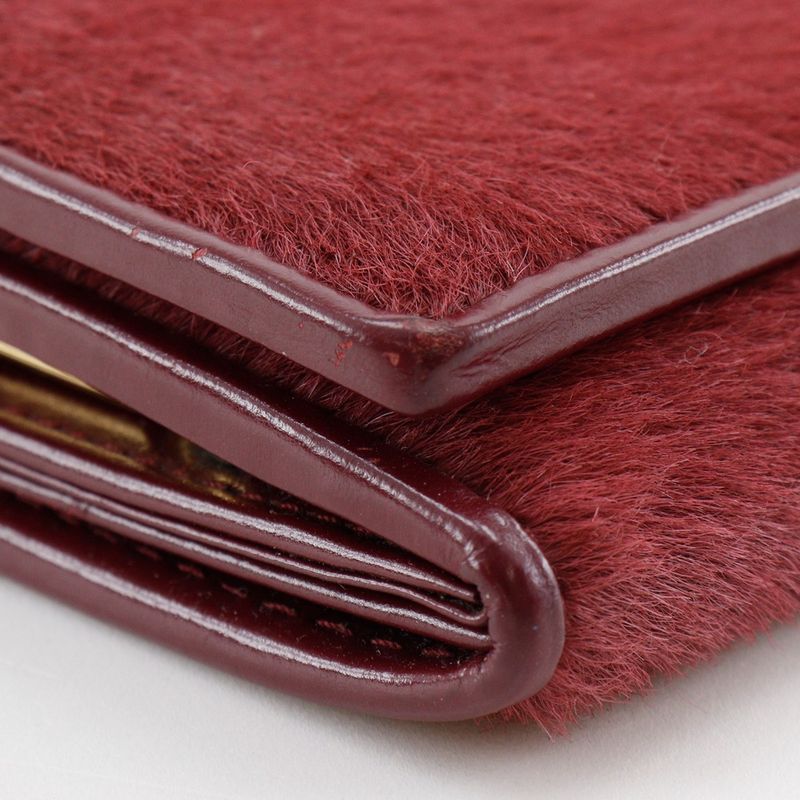 Gucci Gamauchi Vintage 035.0416.1906.0 Halaco×leather Red Ladies Long Wallet