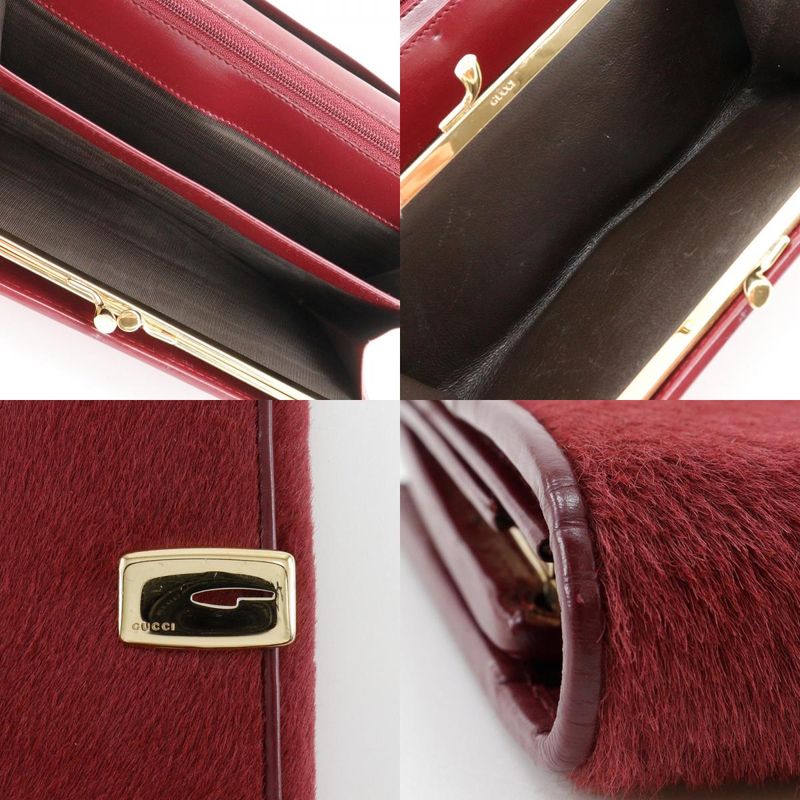 Gucci Gamauchi Vintage 035.0416.1906.0 Halaco×leather Red Ladies Long Wallet