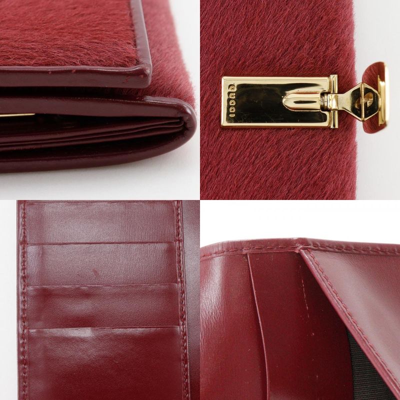 Gucci Gamauchi Vintage 035.0416.1906.0 Halaco×leather Red Ladies Long Wallet