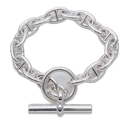 Hermes Bracelet Chaine D'ancre PM Ladies Brand Sv925 16 Frames Silver Jewelry