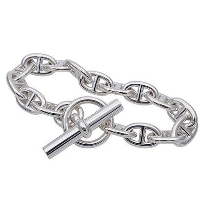 Hermes Bracelet Chaine D'ancre PM Ladies Brand Sv925 16 Frames Silver Jewelry
