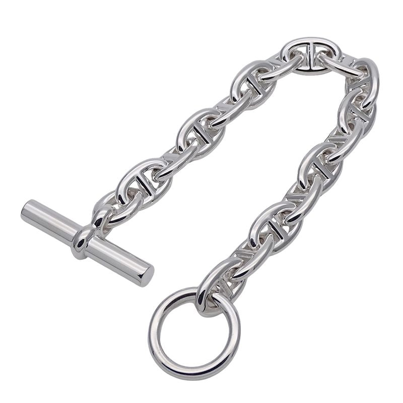 Hermes Bracelet Chaine D'ancre PM Ladies Brand Sv925 16 Frames Silver Jewelry