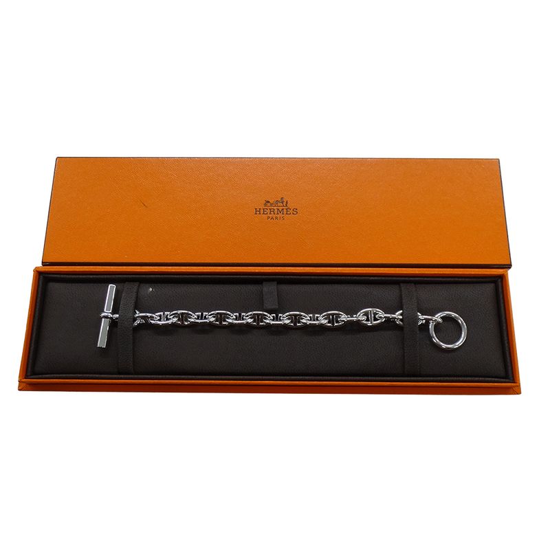 Hermes Bracelet Chaine D'ancre PM Ladies Brand Sv925 16 Frames Silver Jewelry