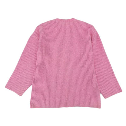 Balenciaga Embroidered Logo Knit Top Men's Pink S 628740 20AW S