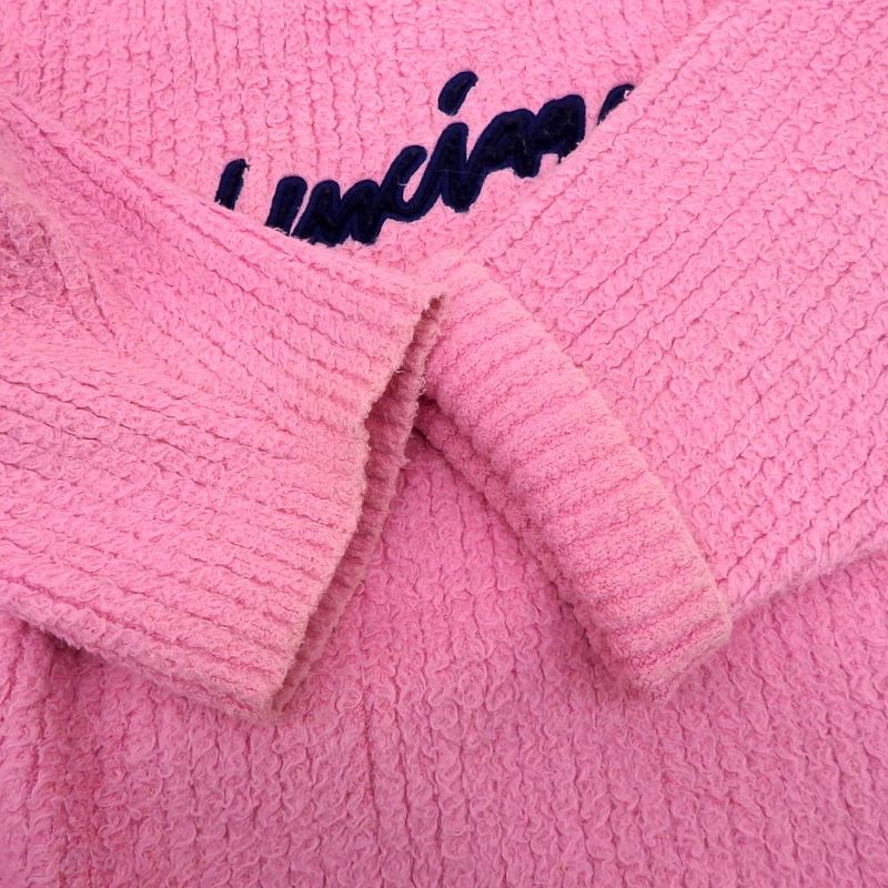 Balenciaga Embroidered Logo Knit Top Men's Pink S 628740 20AW S