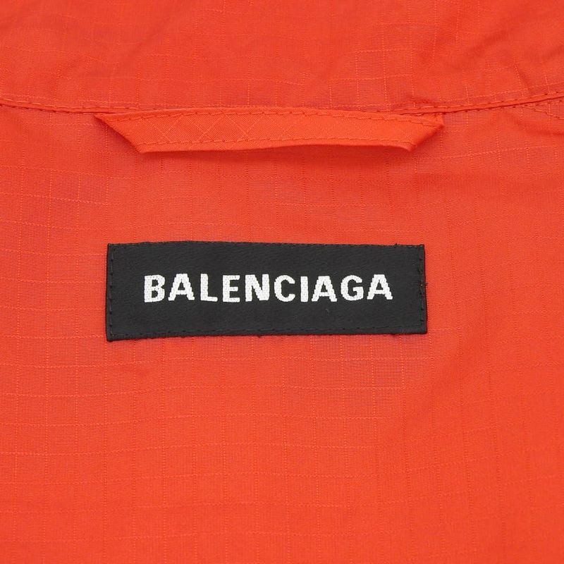 Balenciaga Beautiful Logo Print Oversized Zip Up Poplin Jacket Men's Multicolor