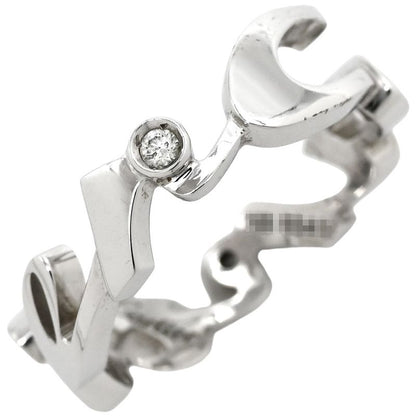 Cartier Ring Signature Ring 18k White Gold Diamond White Gold #51 Christmas