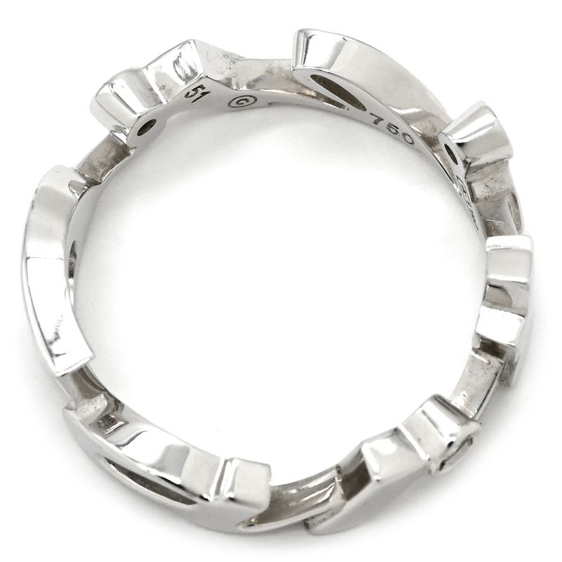 Cartier Ring Signature Ring 18k White Gold Diamond White Gold #51 Christmas