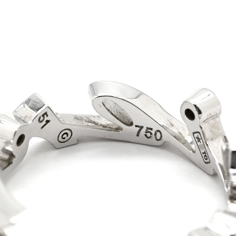 Cartier Ring Signature Ring 18k White Gold Diamond White Gold #51 Christmas
