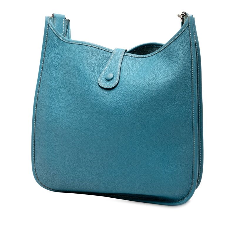 Hermes Evelyn 1 GM Blue Jean Taurillon Cles Mance Women Hermes