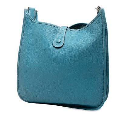 Hermes Evelyn 1 GM Blue Jean Taurillon Cles Mance Women Hermes