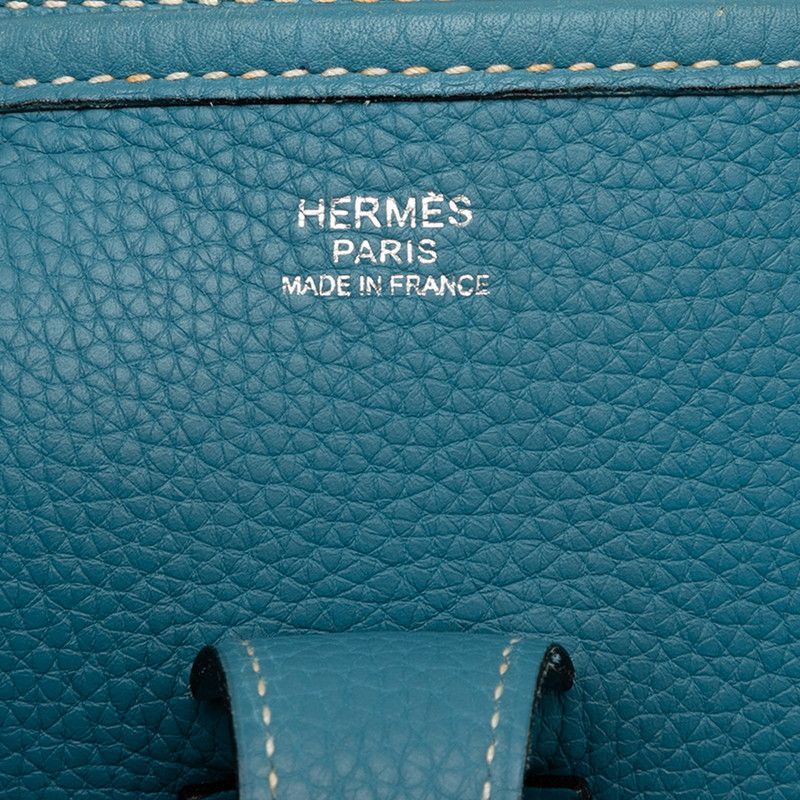 Hermes Evelyn 1 GM Blue Jean Taurillon Cles Mance Women Hermes