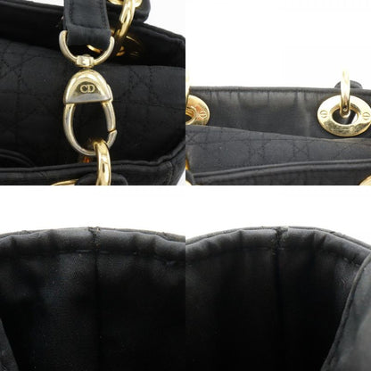 [dior] Christian Dior Lady Dior Mini Cannage 2WAY Shoulder Nylon Black Ladies