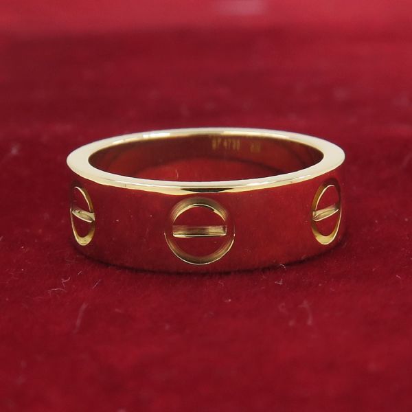 Cartier Love Ring #47 (size Near Size 7) [none Fee Gift [A Rank]