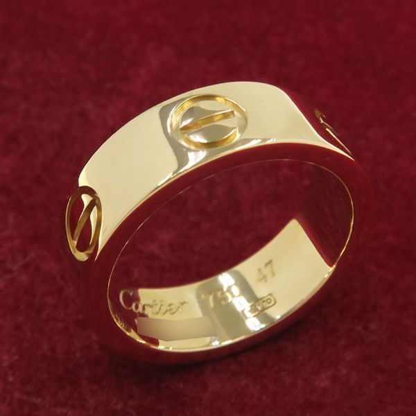 Cartier Love Ring #47 (size Near Size 7) [none Fee Gift [A Rank]