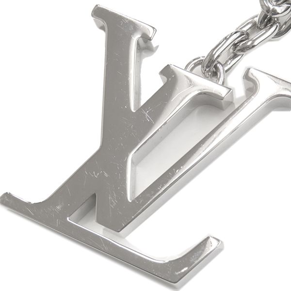 Louis Vuitton Key Holder Porte Cles Initiative LV Metal Silver Charm M65071