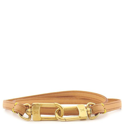 Louis Vuitton Shoulder Strap 59cm (23.23in) Nubuck Leather Beige Gold Hardware