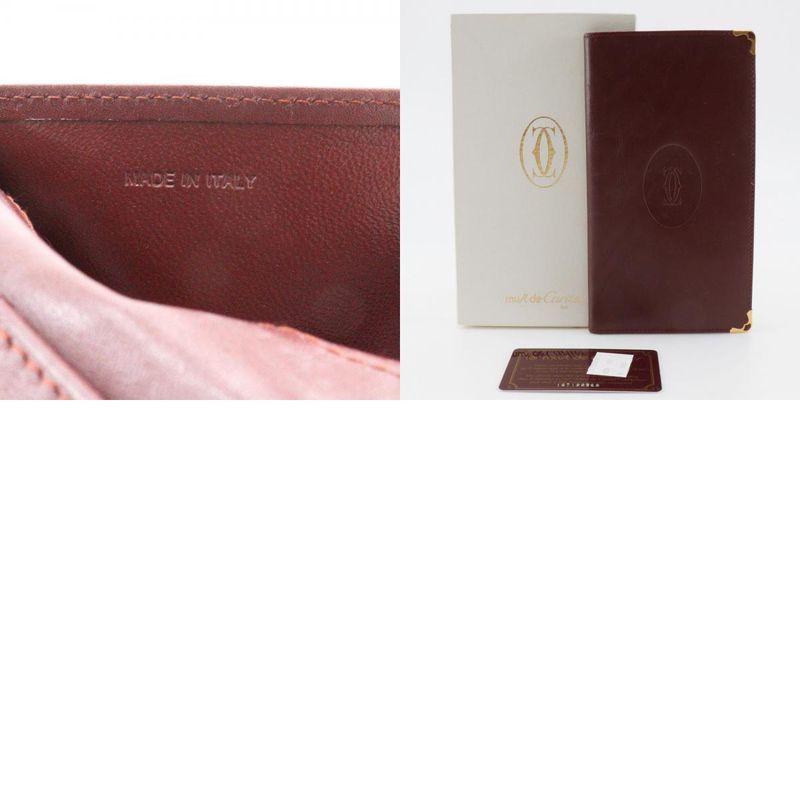 Cartier Must Line Vintage Calf Bordeaux Men's Billfold