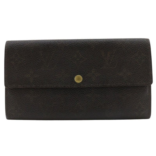 Louis Vuitton Portefeuille Sarah M61734 Monogram Canvas Brown Th1917 Unisex