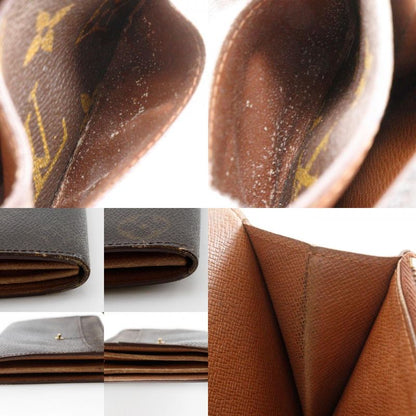 Louis Vuitton Portefeuille Sarah M61734 Monogram Canvas Brown Th1917 Unisex