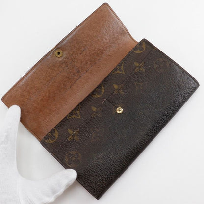 Louis Vuitton Portefeuille Sarah M61734 Monogram Canvas Brown Th1917 Unisex