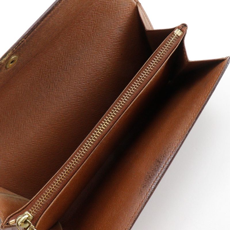 Louis Vuitton Portefeuille Sarah M61734 Monogram Canvas Brown Th1917 Unisex