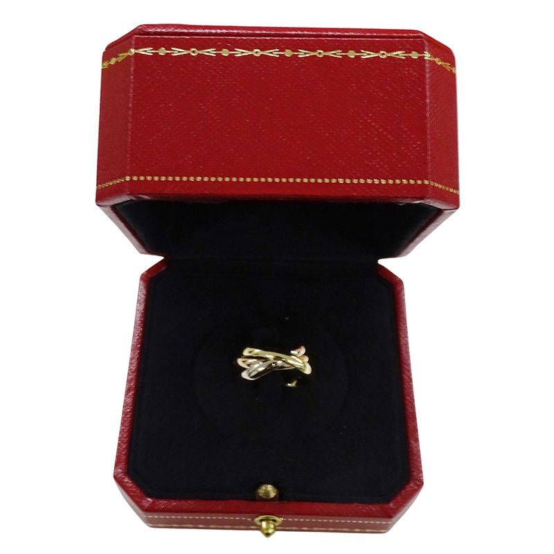 Cartier Ring Women's Brand Ring 750pg 750wg 750yg Trinity Classic Model Pink