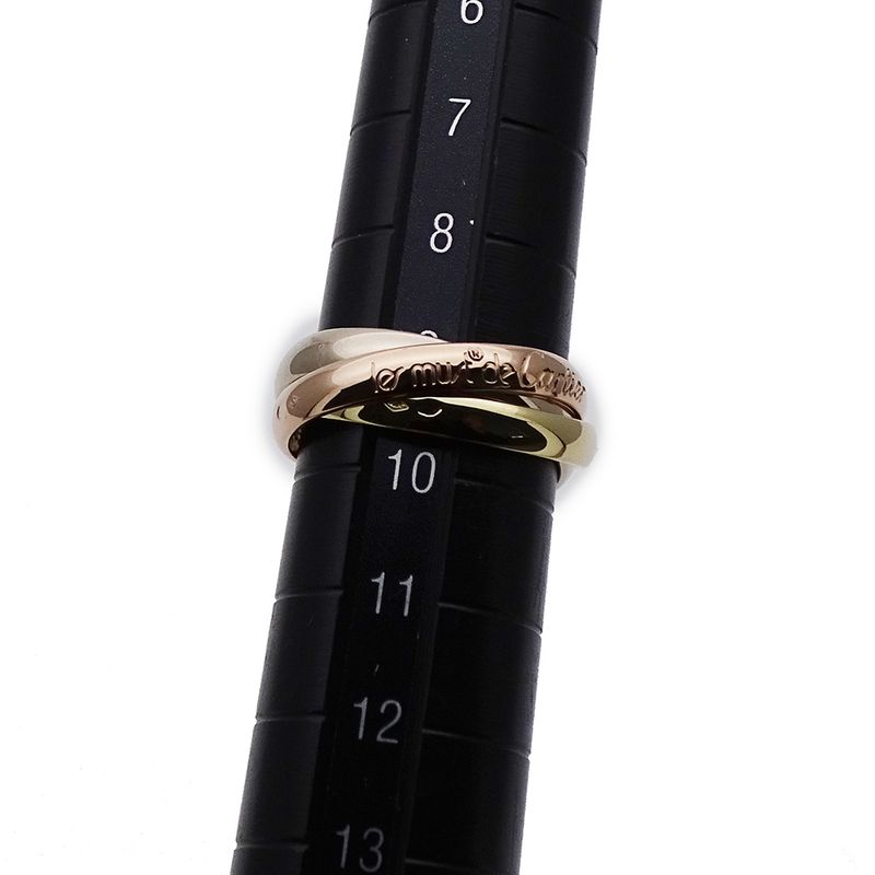 Cartier Ring Women's Brand Ring 750pg 750wg 750yg Trinity Classic Model Pink