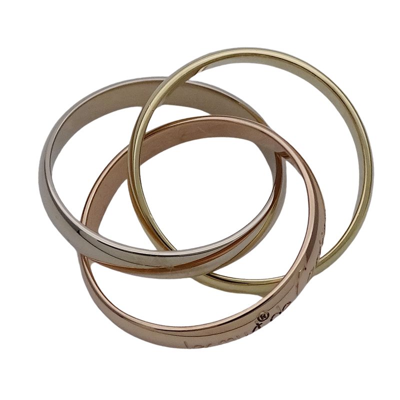 Cartier Ring Women's Brand Ring 750pg 750wg 750yg Trinity Classic Model Pink