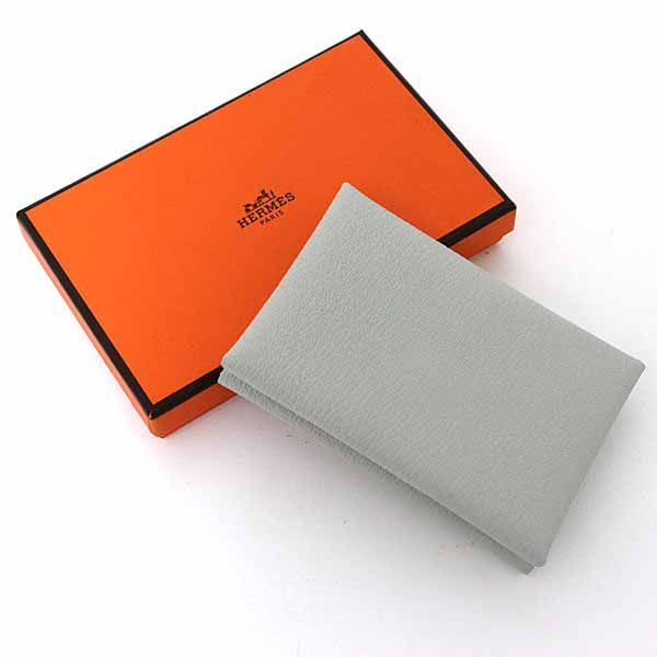 Hermes Calvi Duo Card Case Coin Business Holder Chevre