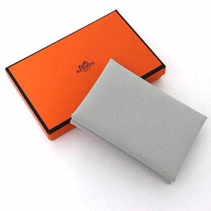 Hermes Calvi Duo Card Case Coin Business Holder Chevre