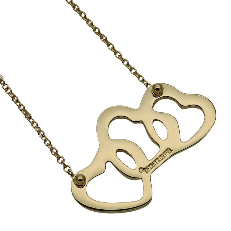 Tiffany & Co Tiffany & Co Necklace Ladies Branded Pendant 750yg Triple Heart
