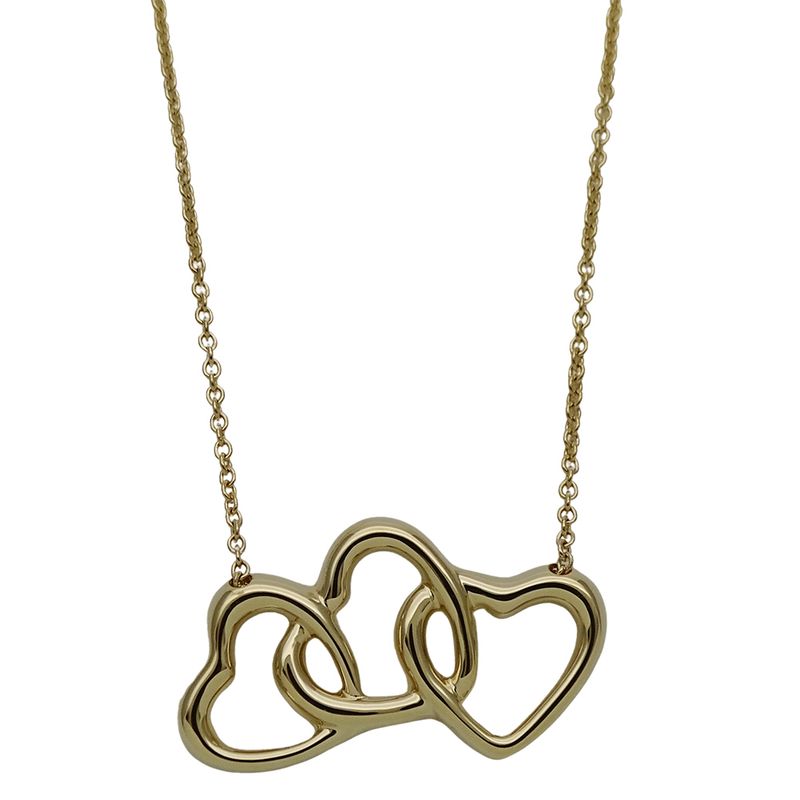 Tiffany & Co Tiffany & Co Necklace Ladies Branded Pendant 750yg Triple Heart