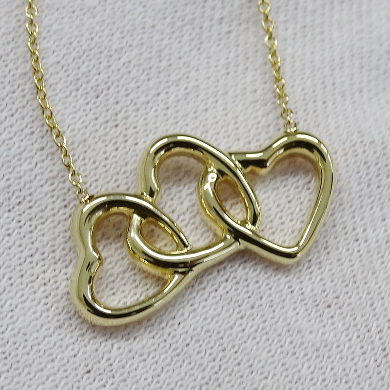 Tiffany & Co Tiffany & Co Necklace Ladies Branded Pendant 750yg Triple Heart