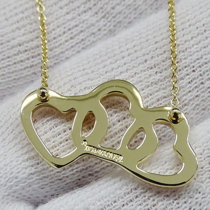 Tiffany & Co Tiffany & Co Necklace Ladies Branded Pendant 750yg Triple Heart