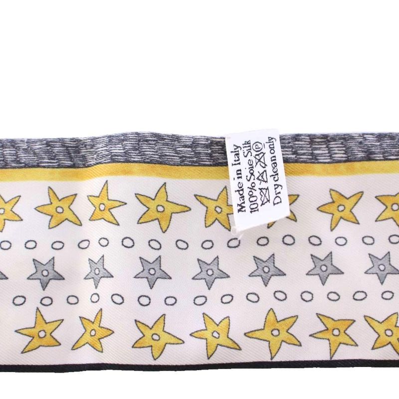 Christian DIOR L'etoile Stars Mitzah Scarf Silk Total White BB - OH