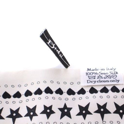 Christian DIOR LE Soleol La Papesse Mitzva Scarf Silk Star Pattern Heart