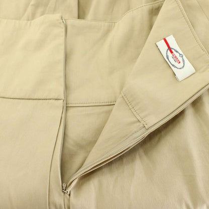 Prada Flared Skirt Knee Length Stretch 40 Beige 21h578 S131 KU