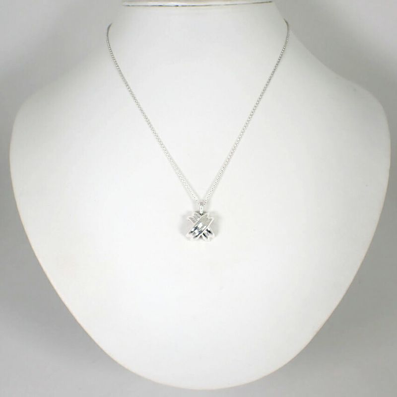 Tiffany & Co 925 Signature Cross Pendant /necklace //j88-9