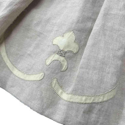 Prada All-over Linen Tucked Pleated Flared Skirt 38 Beige AA