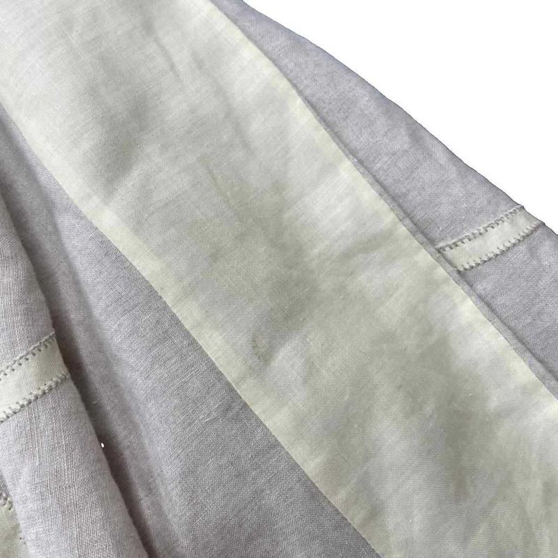 Prada All-over Linen Tucked Pleated Flared Skirt 38 Beige AA